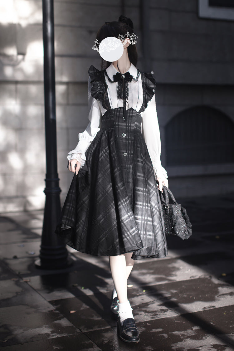 Classic Checkerboard Lolita Strap Dress