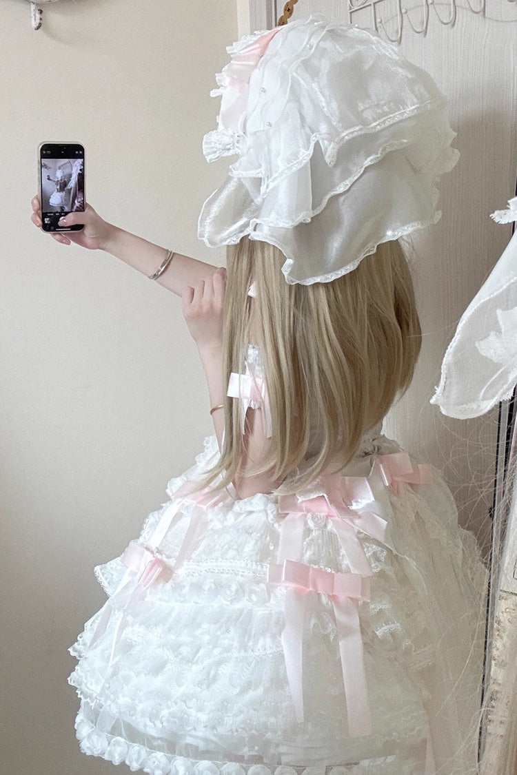Serenade Multi-Tier Ruffle Bride Bow Lace Princess JSK - 3 Colorways
