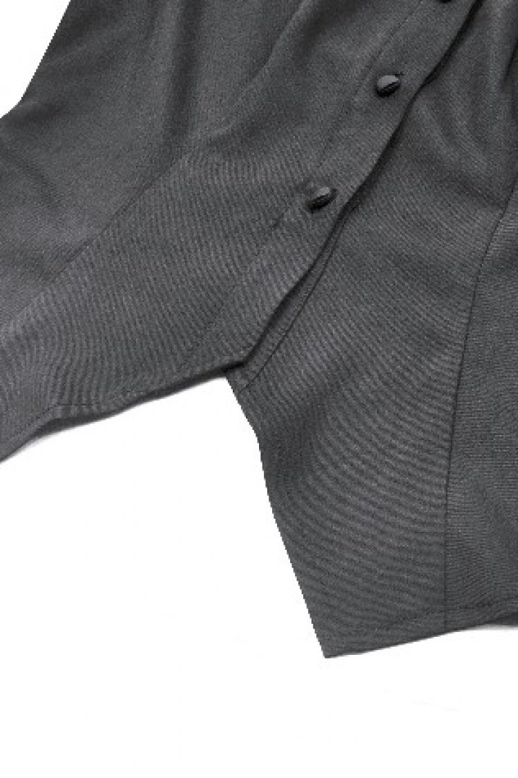 Lapel Collar Puff Sleeve Blouse with Removable Cravat - Gothic Edge