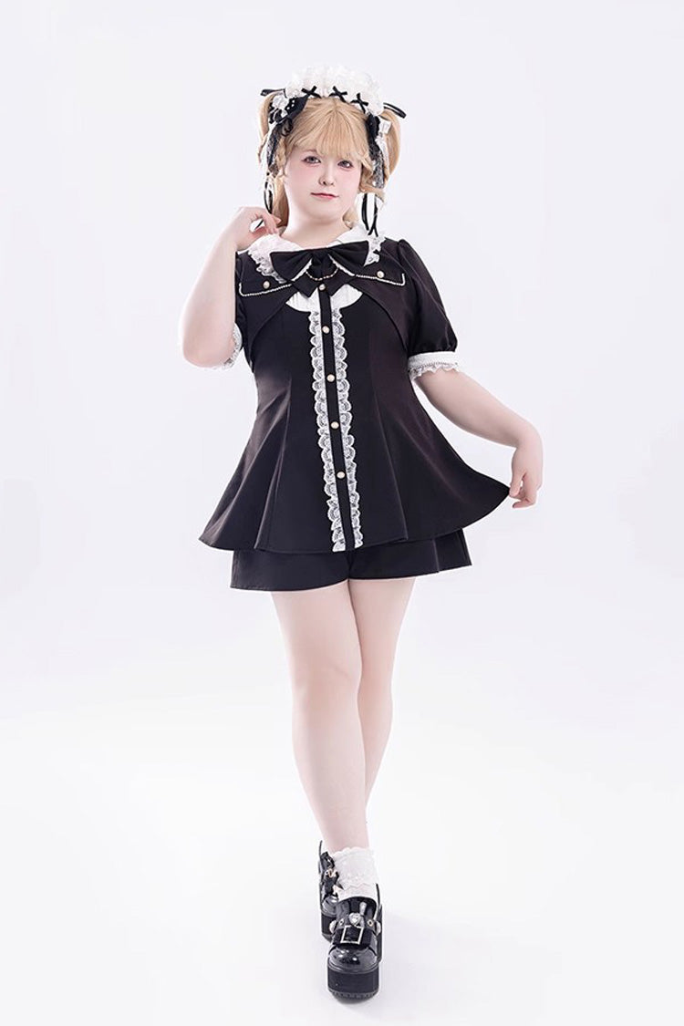 Japanese Jirai Kei Outfit with Bowknot Details