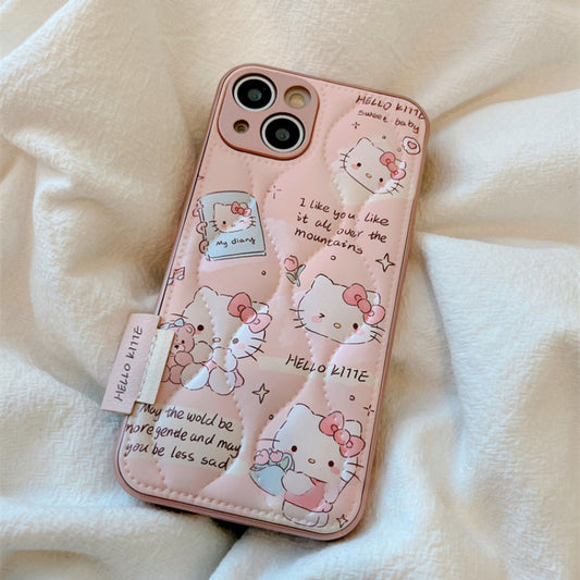 Fake Leather Kitty Phone Case KI489