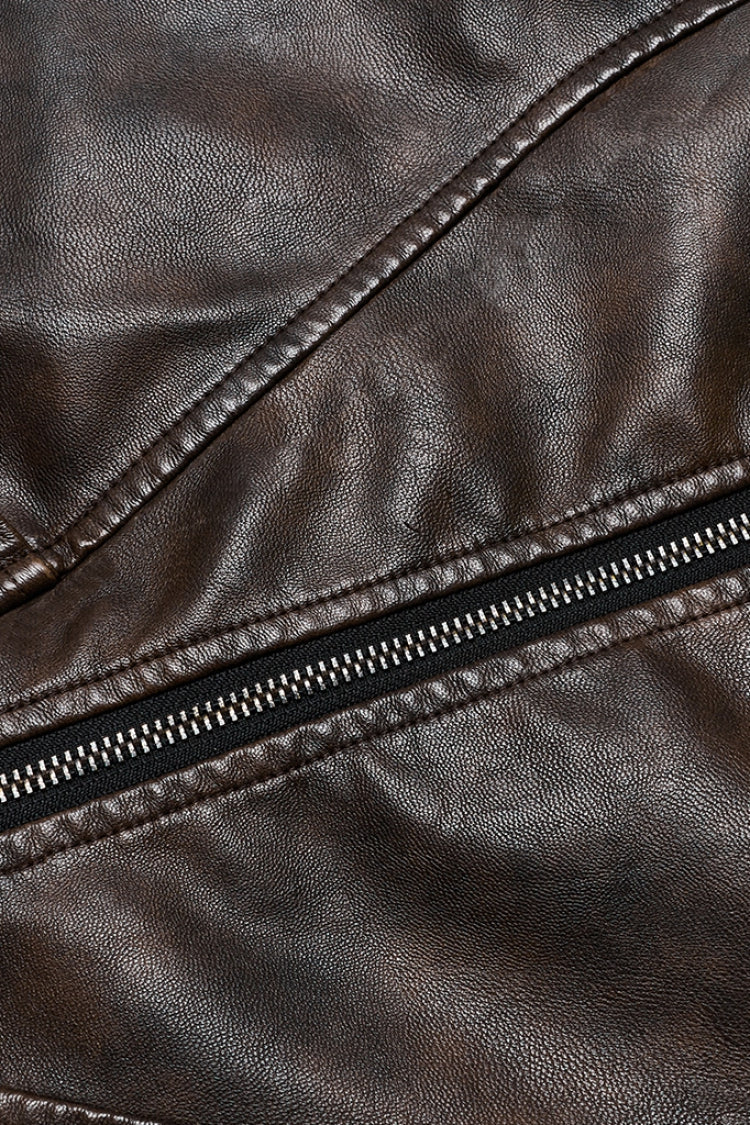 Steampunk Side Zipper Skirt with Faux Leather Buckle