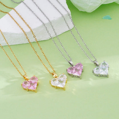 Crystal Heart Pendant Necklace