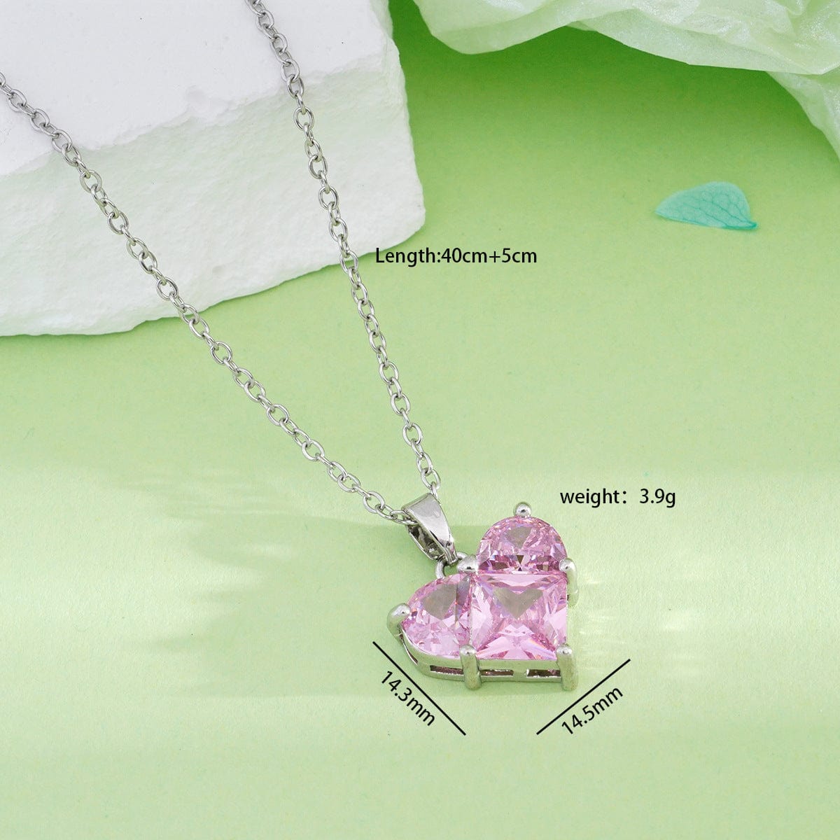 Crystal Heart Pendant Necklace