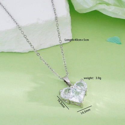 Crystal Heart Pendant Necklace