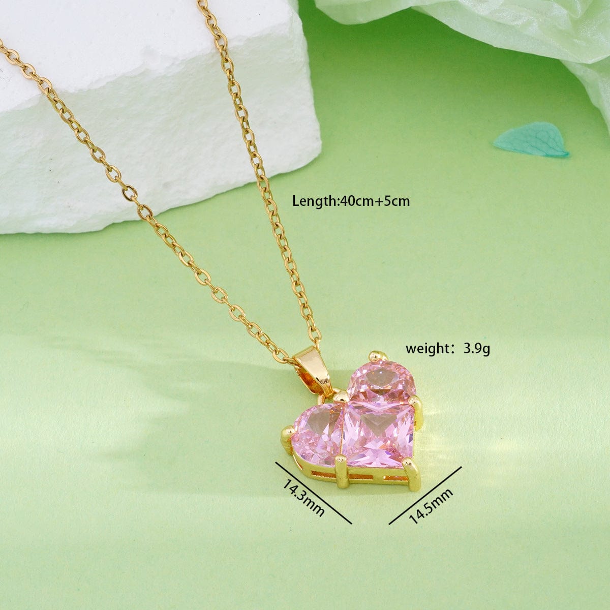 Crystal Heart Pendant Necklace