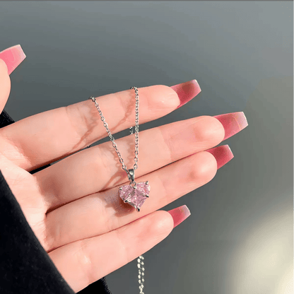 Crystal Heart Pendant Necklace