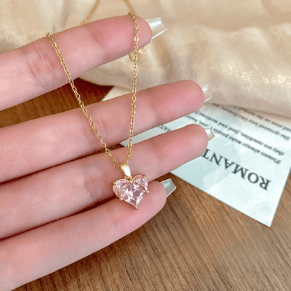 Crystal Heart Pendant Necklace