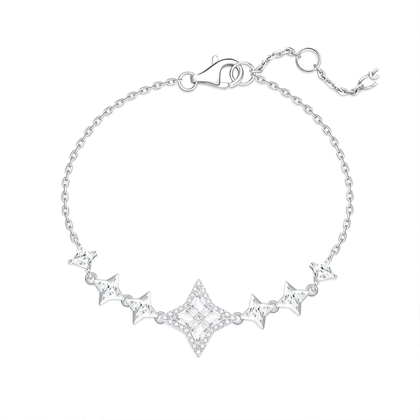 Elegantes funkelndes Halsketten-Armband-Set