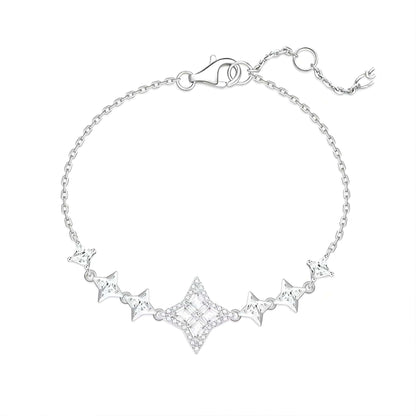 Elegantes funkelndes Halsketten-Armband-Set