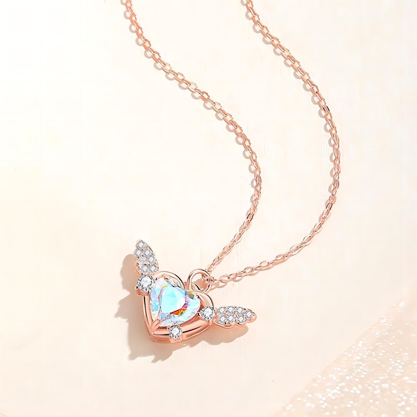 Sweet Heart Wings Necklace