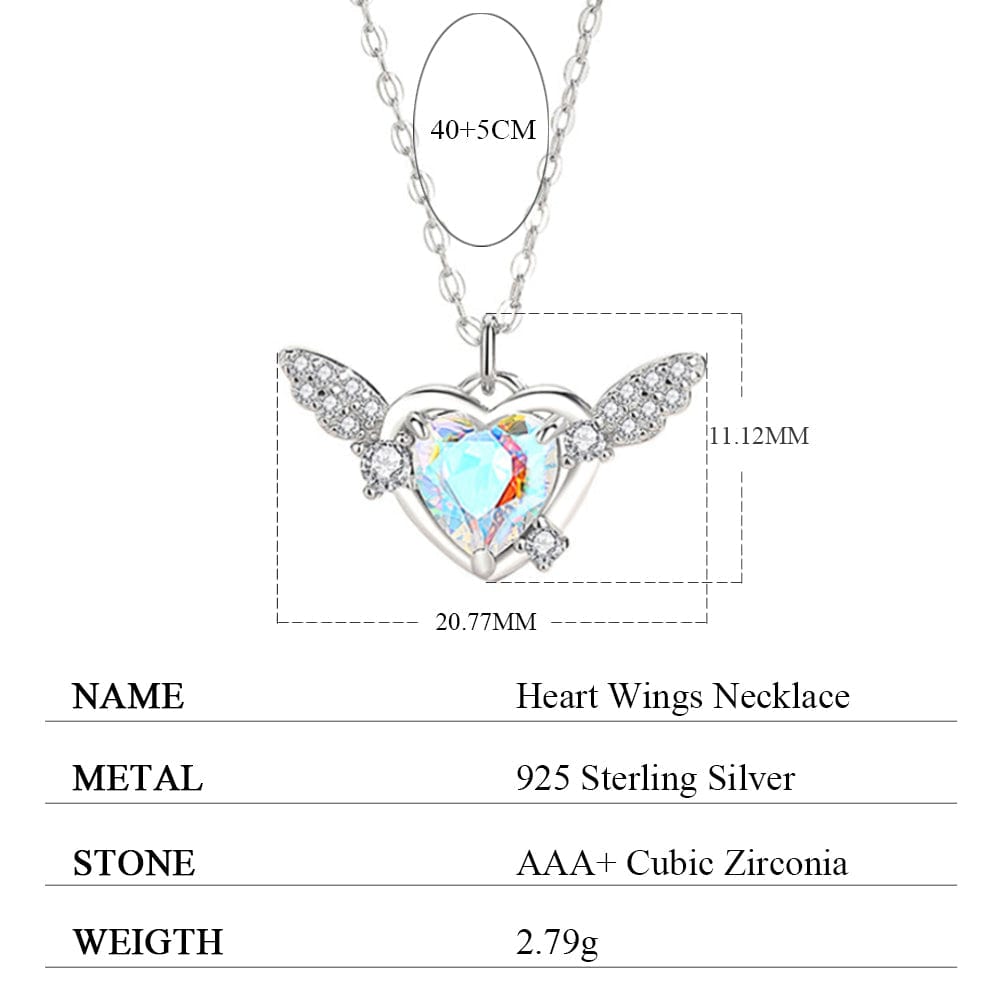 Sweet Heart Wings Necklace