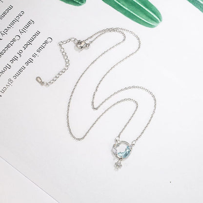 Turquoise Moon Phase Star Necklace