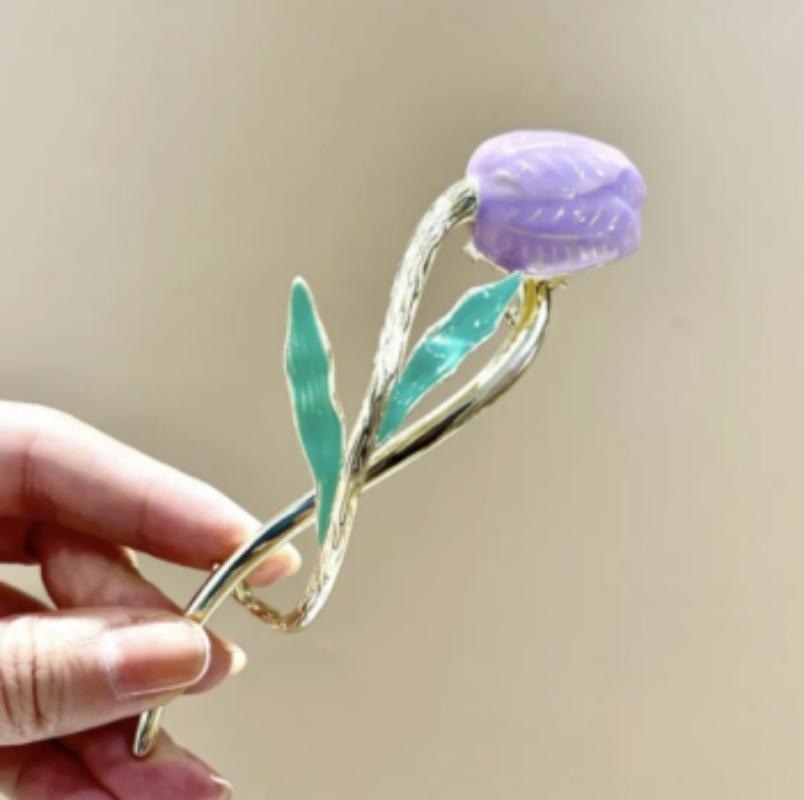 Dainty Floral Hair Claw Clip - claws, coquette, hair, hair accessories, hair claw Kawaii Babe