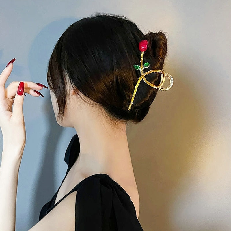 Dainty Floral Hair Claw Clip - claws, coquette, hair, hair accessories, hair claw Kawaii Babe