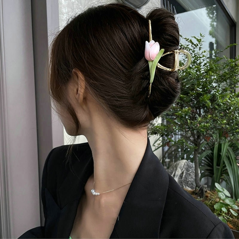 Dainty Floral Hair Claw Clip - claws, coquette, hair, hair accessories, hair claw Kawaii Babe