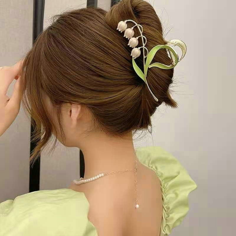 Dainty Floral Hair Claw Clip - claws, coquette, hair, hair accessories, hair claw Kawaii Babe
