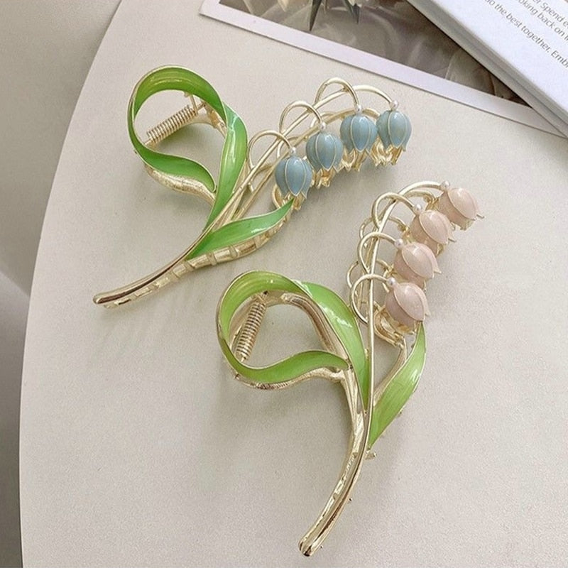Dainty Floral Hair Claw Clip - claws, coquette, hair, hair accessories, hair claw Kawaii Babe