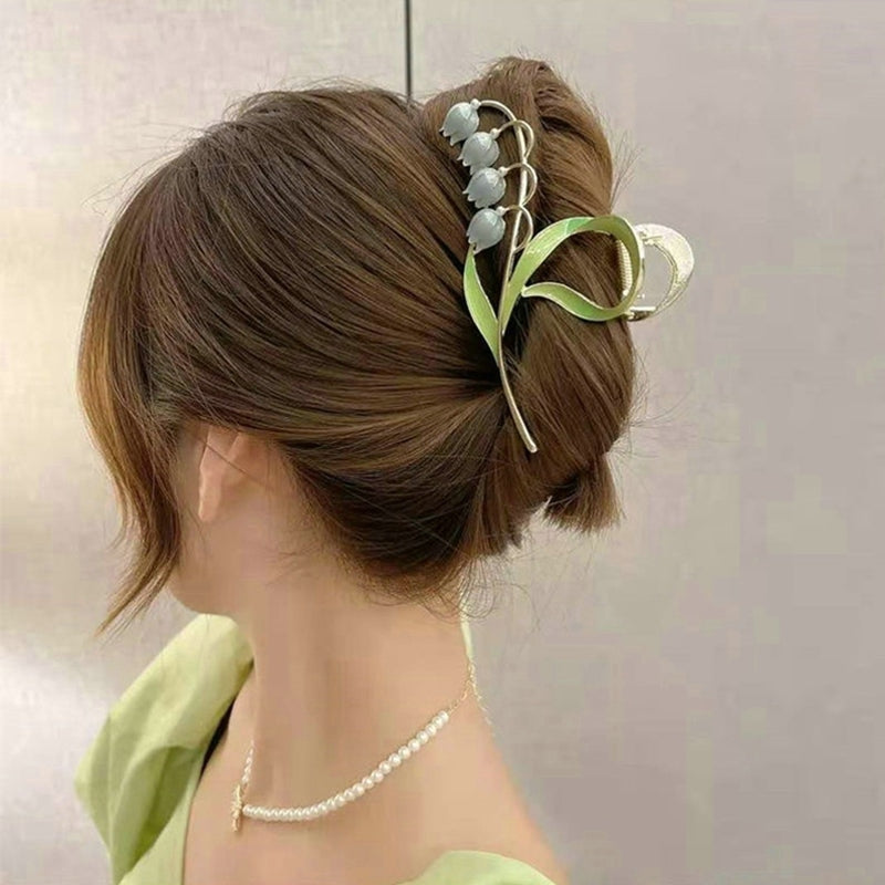 Dainty Floral Hair Claw Clip - claws, coquette, hair, hair accessories, hair claw Kawaii Babe