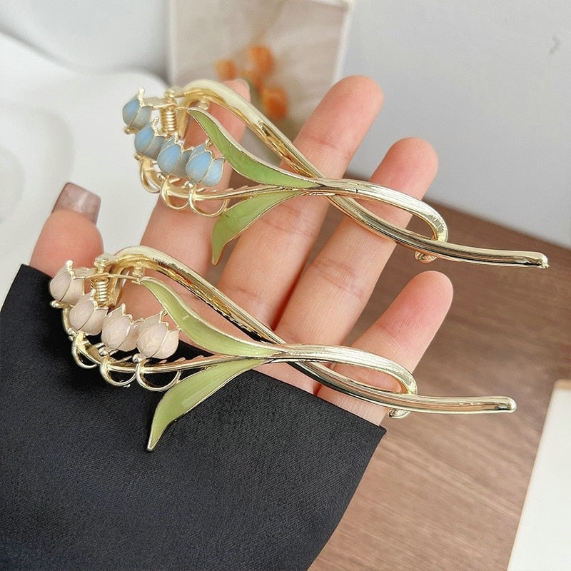 Dainty Floral Hair Claw Clip - claws, coquette, hair, hair accessories, hair claw Kawaii Babe