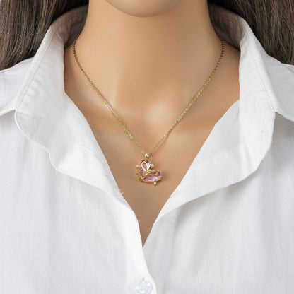 Dainty Tone Bowknot Heart Pendant Necklace