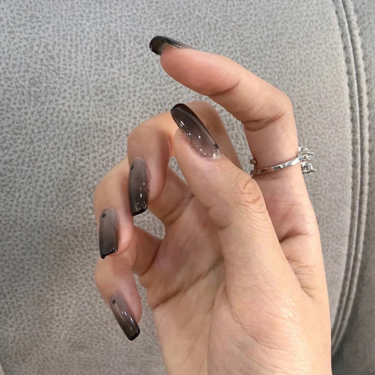 Dark gothic press on nails - goth - gothic - kawaii - nail art - nails