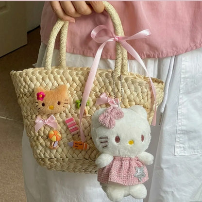 Porte-clés en peluche Chaton avec robe KI416