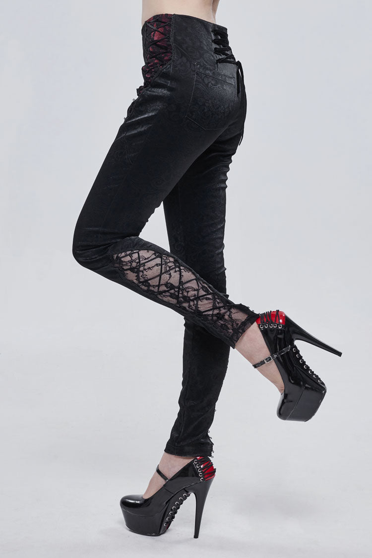 Metal Zipper High-Waist Gothic Trousers