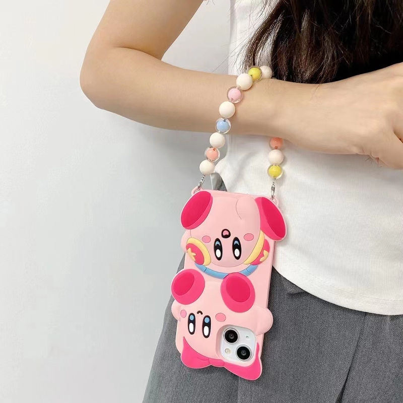 Pink Kirby Phone Case Bracelet Wristband KI579