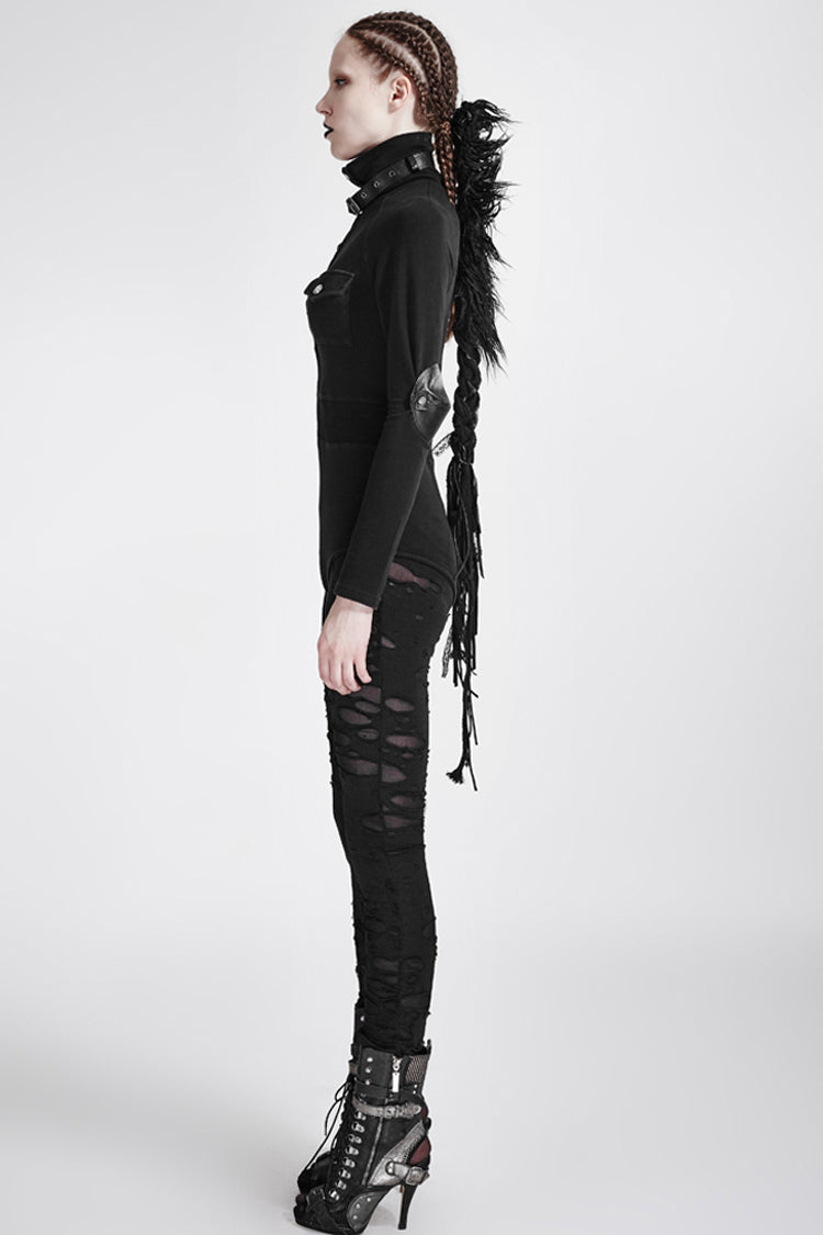 Gothic Women's Sheer Fitted Leggings - Long Length
