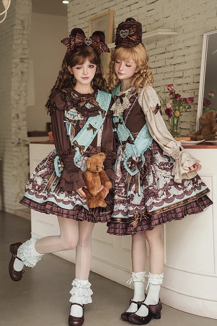 Sweet Lolita JSK Dress with Bowknot and Print