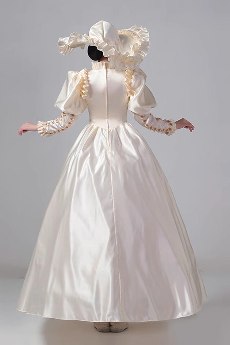 Victorian Princess Dress with Ruffle Cardigan - Medieval Court Style - Triple Hue