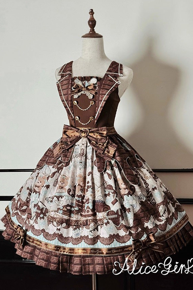 Sweet Lolita JSK Dress with Bowknot and Print