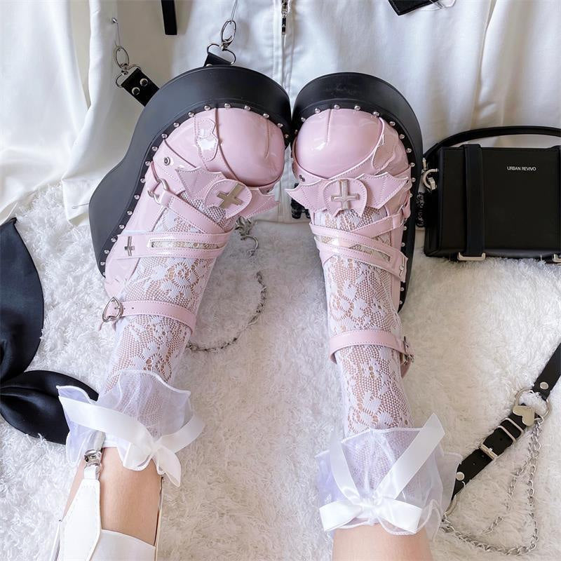 Devil’s cry mary janes - bat - wing - bats - buckle shoes - devil