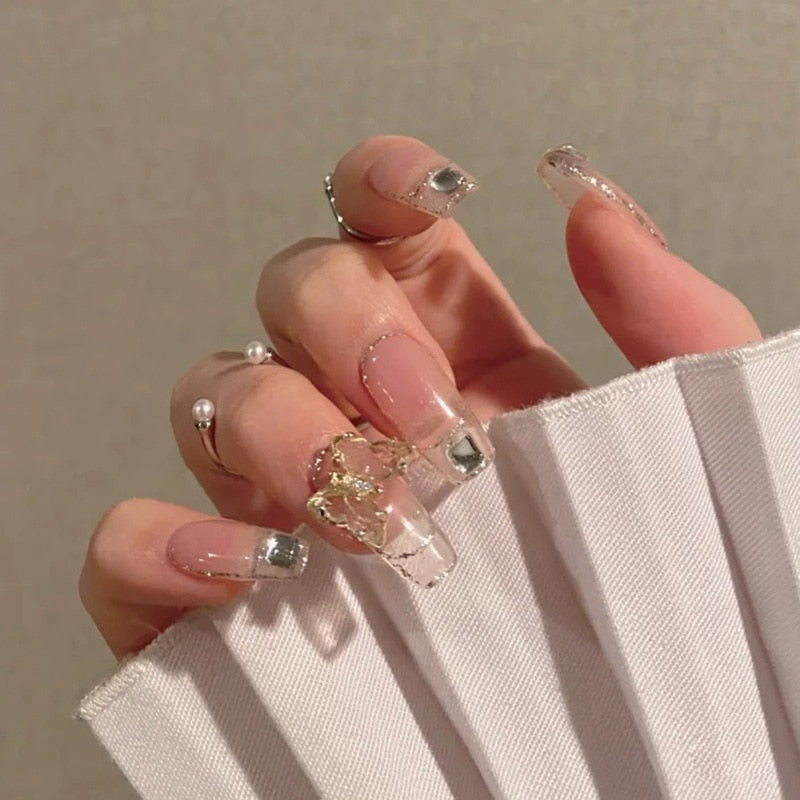 Dolly press on nails - bows - butterfly - gems - hearts - jeweled