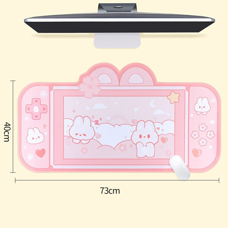 Dreamy bunny mousepad - desk - pad - gaming - kawaii - mouse