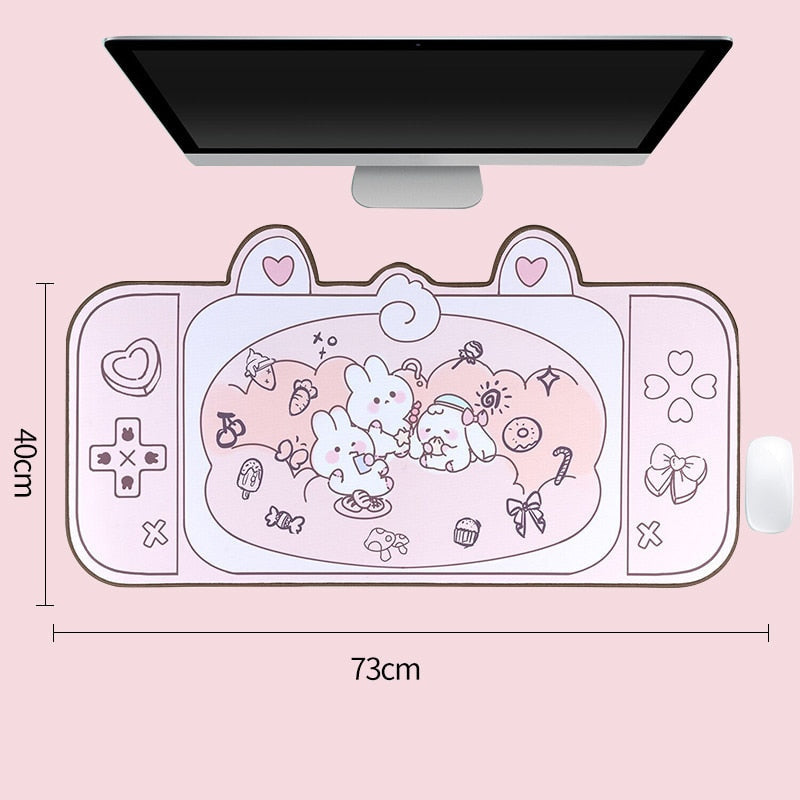 Dreamy bunny mousepad - desk - pad - gaming - kawaii - mouse