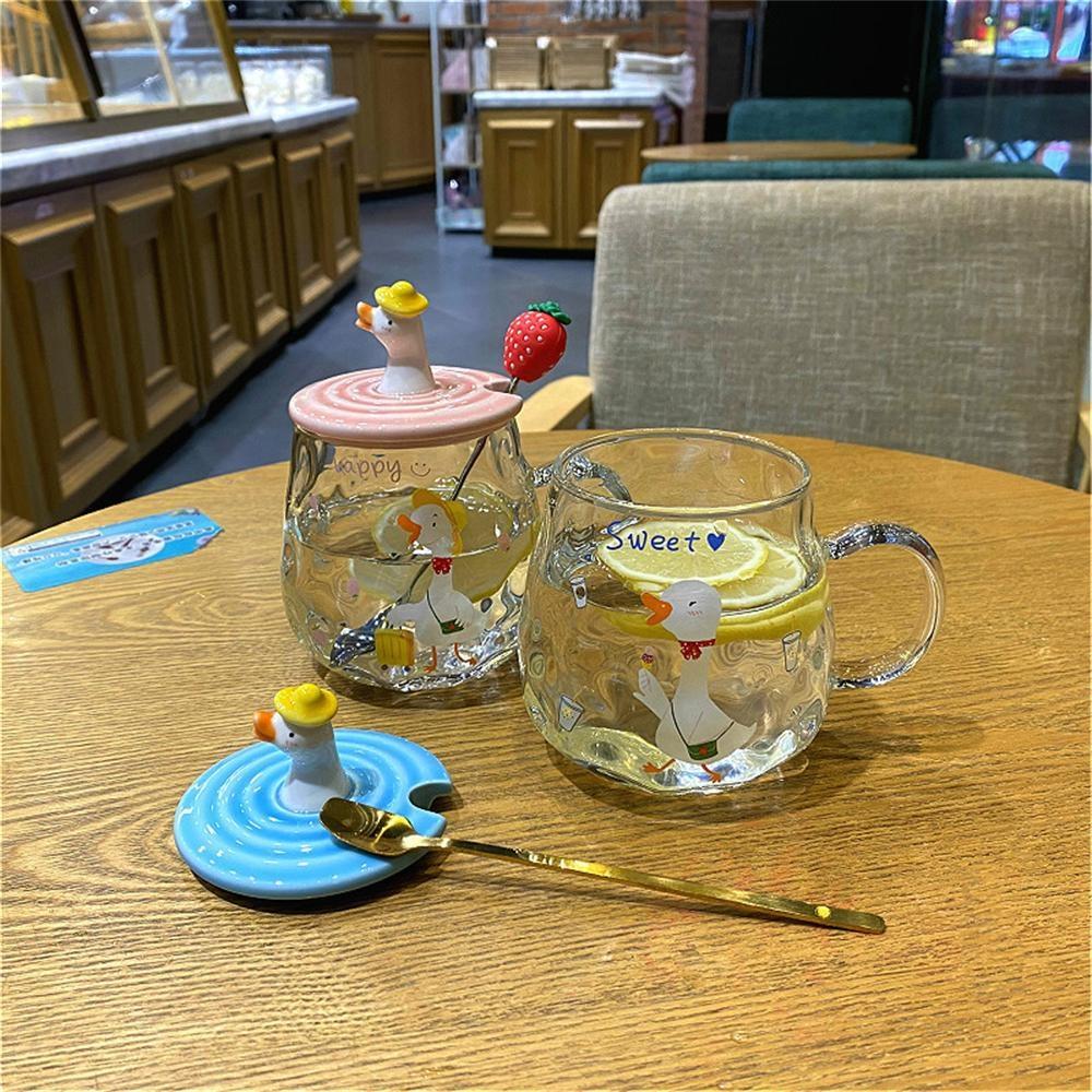 Duck Goose Mug With Lid - bottles, cups, duck, ducks, ducky