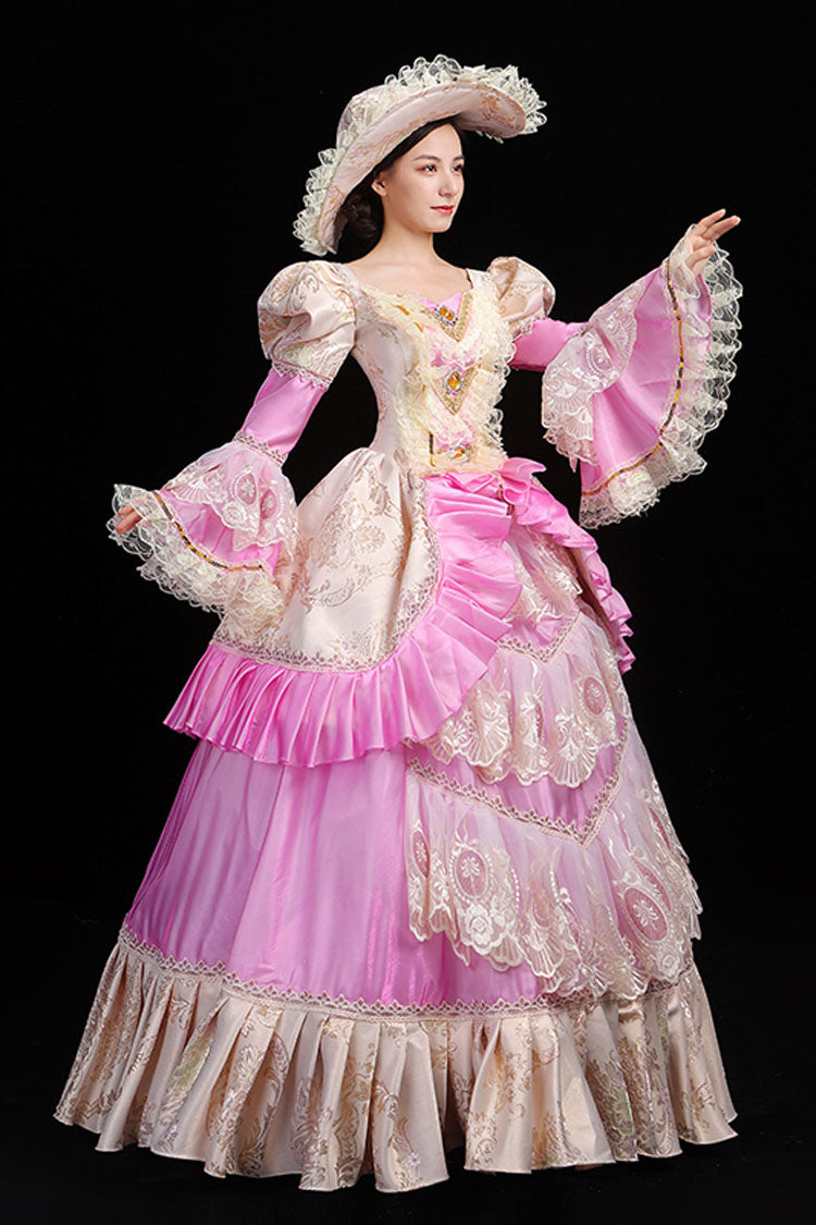 Layered Hollow Embroidery Victorian Lolita Prom Dress with High Waist