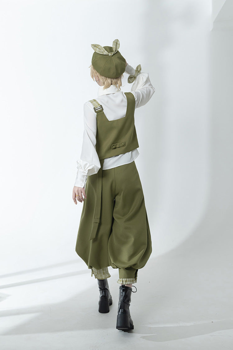 Ouji Lolita Vest - Matcha Green - Secret Morning Post - Cute and Handsome