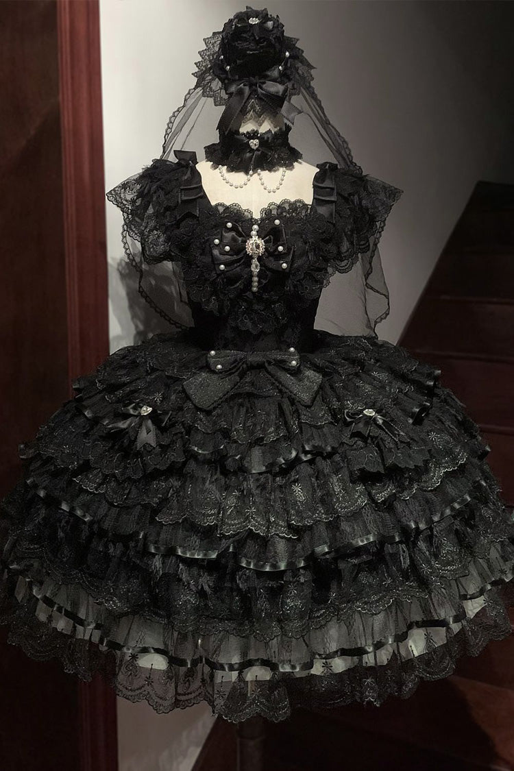 Sleeveless Multi-Layered Ruffle Hanayome JSK Dress - Ballad of Feathers