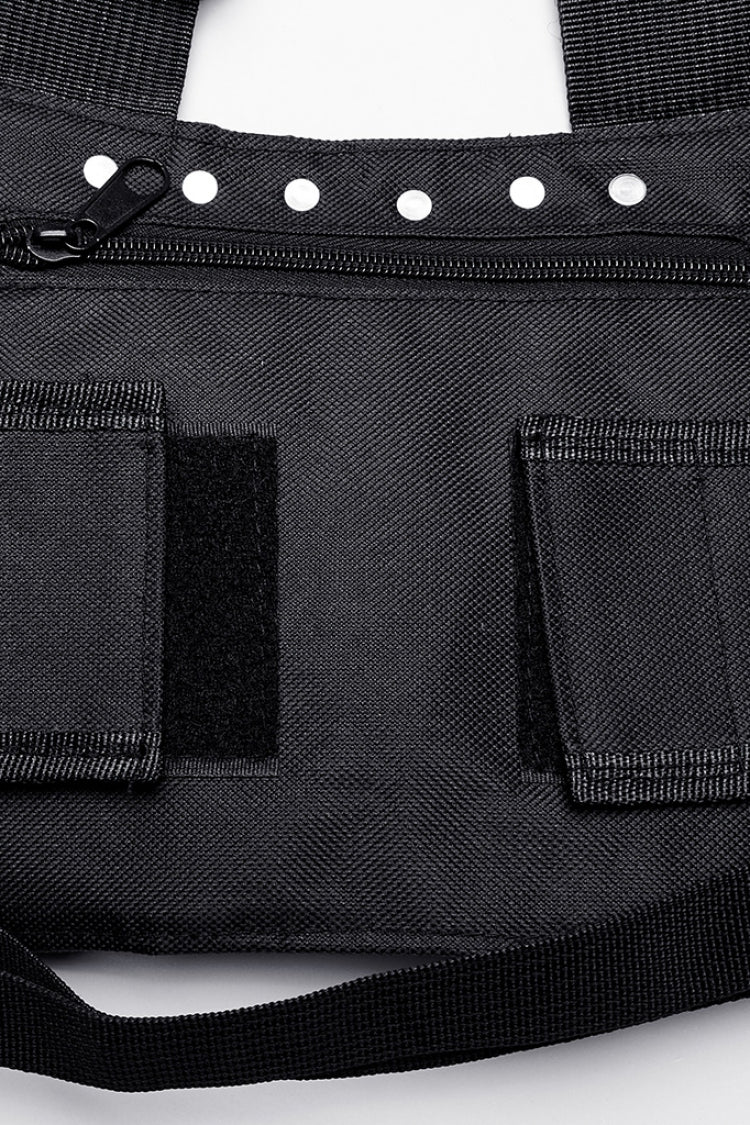 Post-Apocalyptic Skull Shoulder Bag with Rivets - Gothic Edge