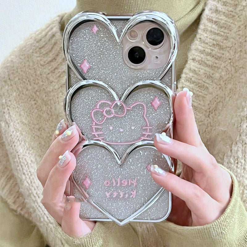 Sweet Heart Kitty Transparent Phone Case KI681