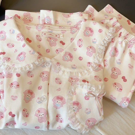 Süßer rosa Melo-Schlafanzug KI475