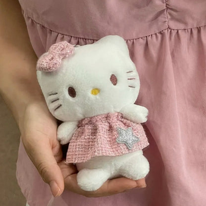 Porte-clés en peluche Chaton avec robe KI416