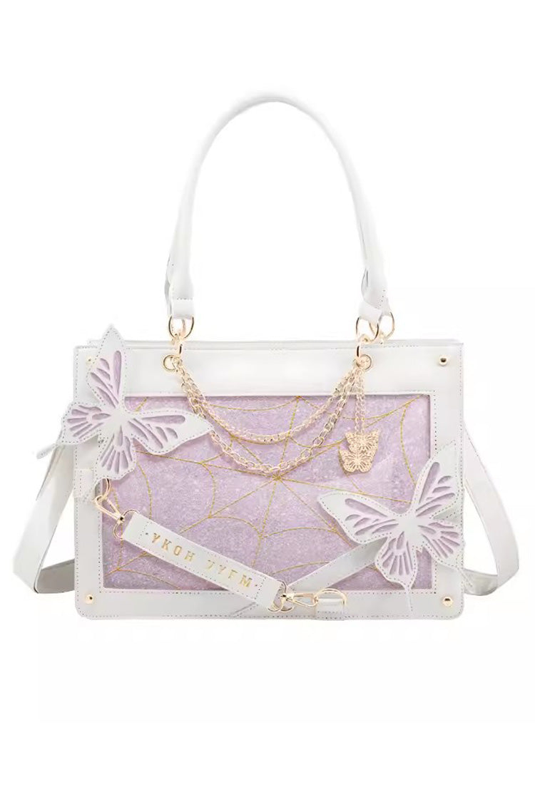 Gothic Lolita Shoulder Itabag with Butterfly Motif - Fourteen Shades