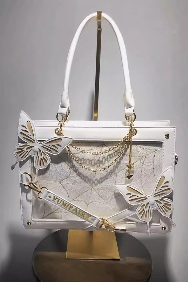Gothic Lolita Shoulder Itabag with Butterfly Motif - Fourteen Shades