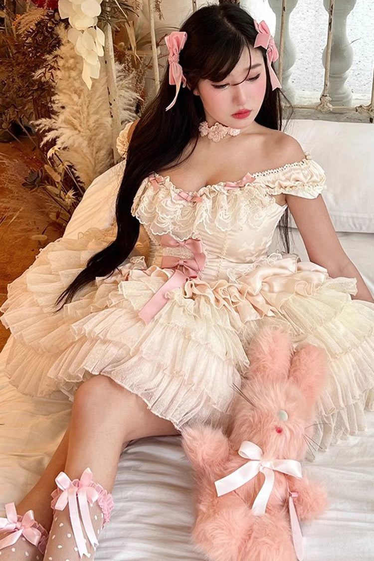 Goddess Ballet Romance Multi-Layer Ruffle Sweet Princess Dress - 2 Shades
