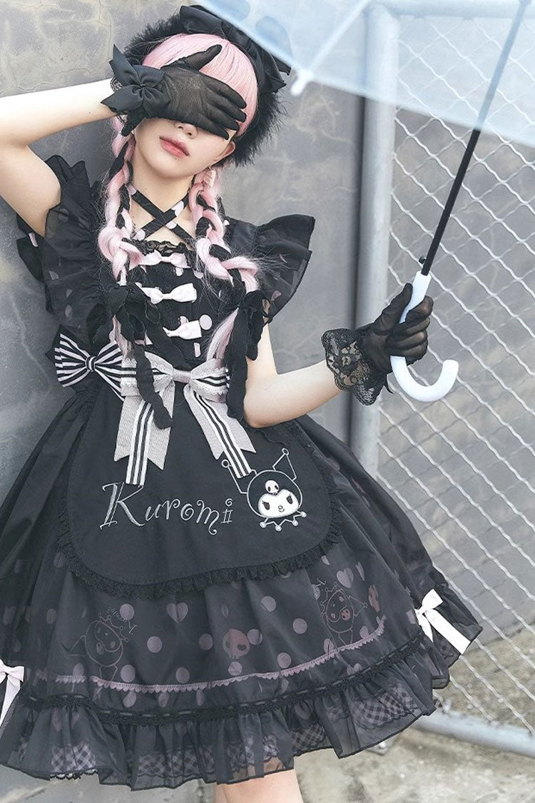 Alice Sweet Lolita Dress with Kulomi Print and Bows