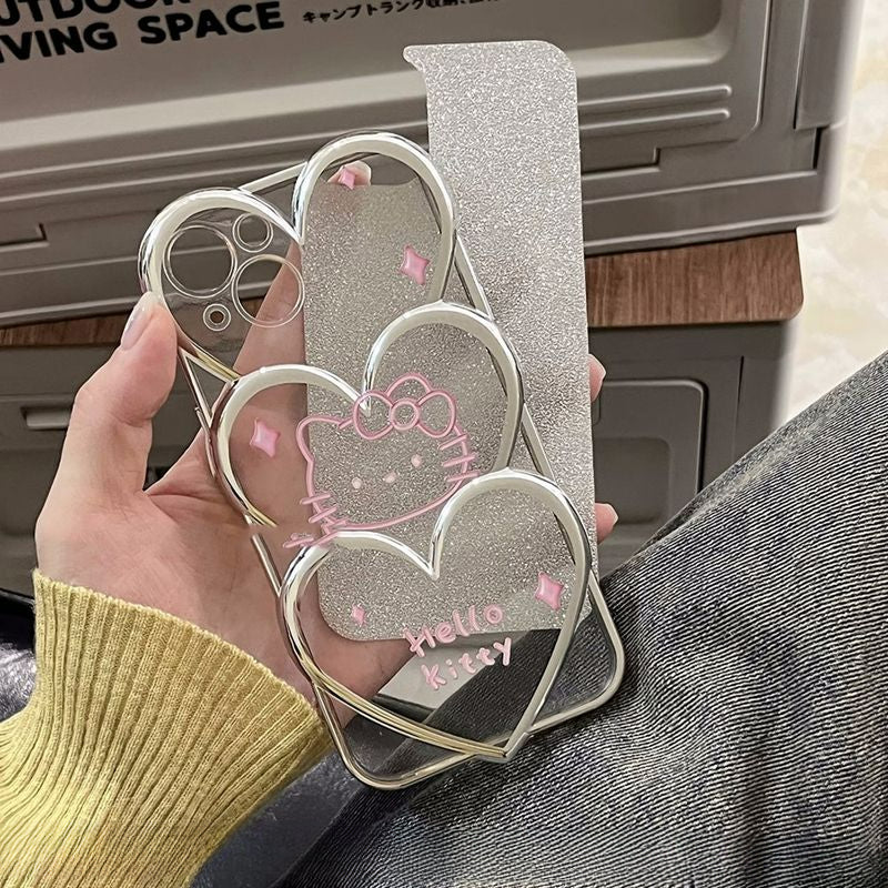 Sweet Heart Kitty Transparent Phone Case KI681